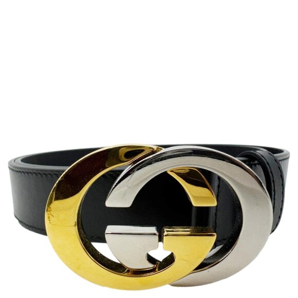 GUCCI GG Buckle Leather Belt Size 90.36 Black 601254 main image 7